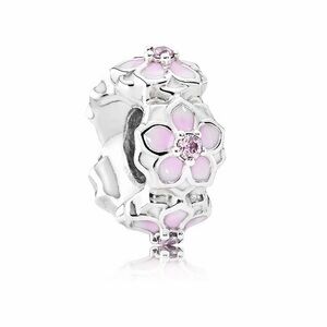 2 ct Pandora Pink Magnolia Spacer Charm